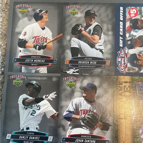 Tuff Stuff Uncut Football Baseball 16 cards Upper Deck Favre Brady Manning - Picture 2 of 6